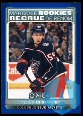 2021-22 Upper Deck Series 2 Yegor Chinakhov #628 Marquee Rookies Blue Parallel